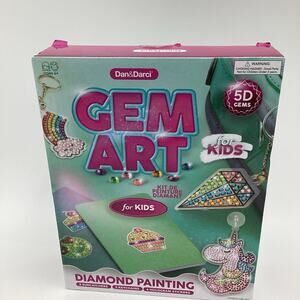 Gem Art, Kids Diamond Painting Kit - Big 5D Gems - Arts and Crafts for Kids.